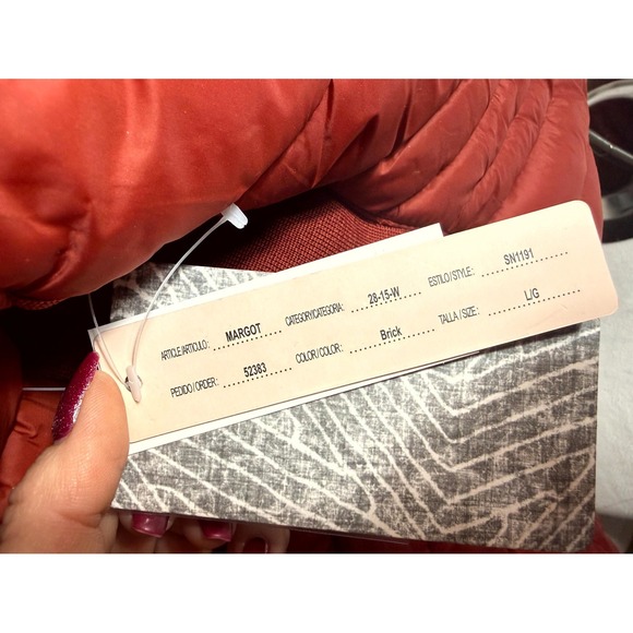 Snobbish Margot Puffer Jacket Womens L Brick Full Zip Hooded Thermal Insulation - Picture 8 of 11